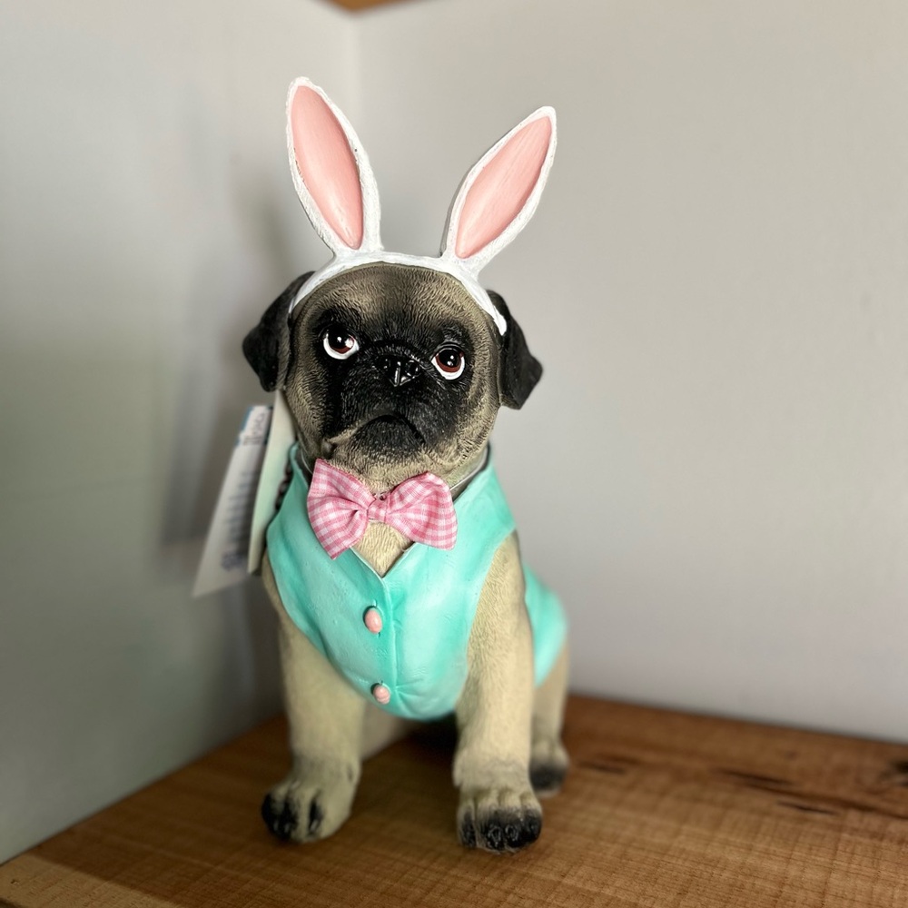 Humane Society Pug Bunny Statue